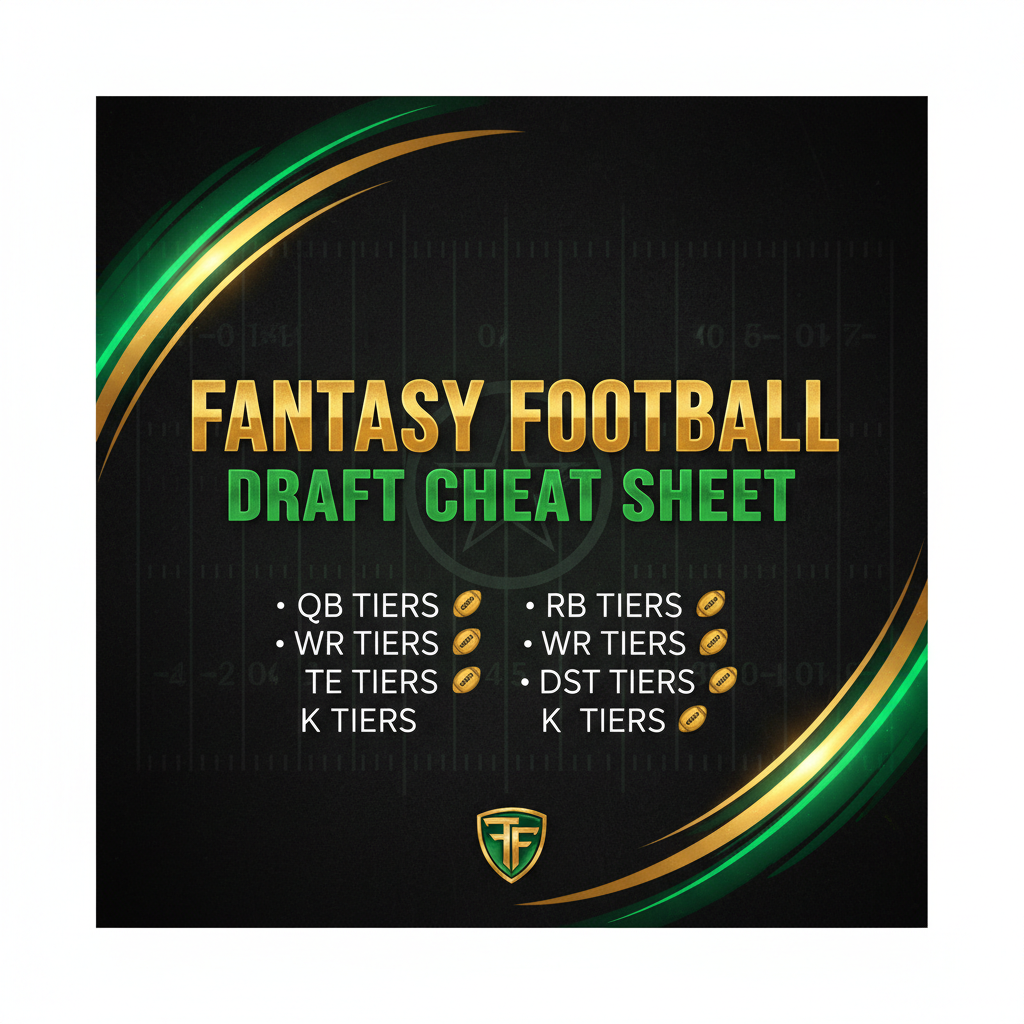 Fantasy Football Draft Cheat Sheet digital product cover