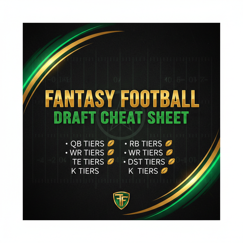 Fantasy Football Draft Cheat Sheet digital product cover